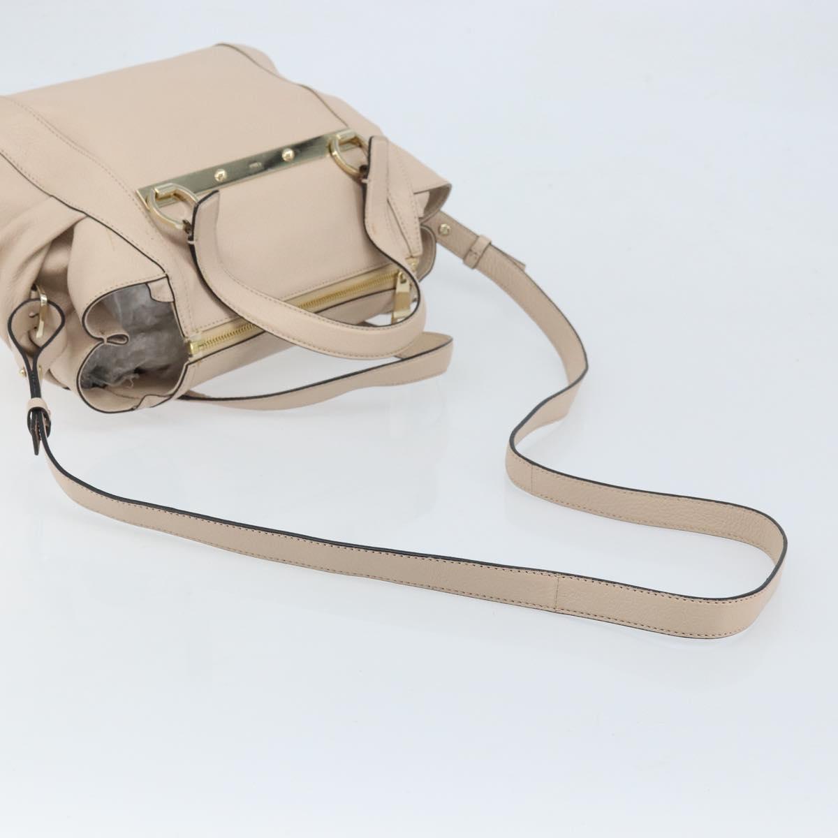 Chloe Hand Bag 2way Pink Gold Auth BA10878