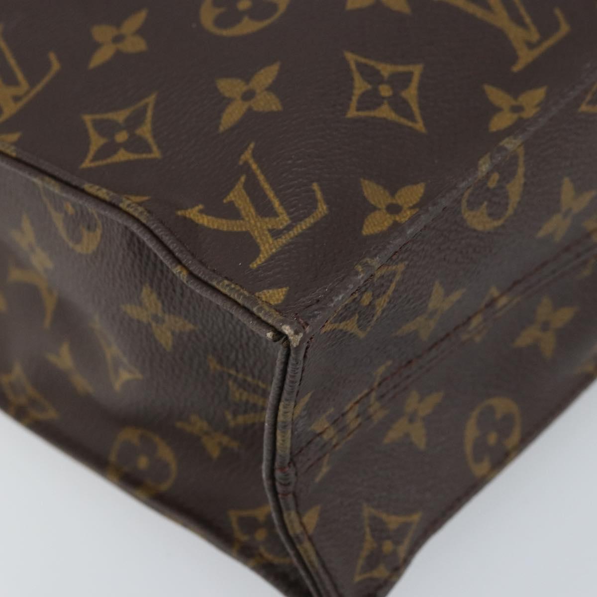 LOUIS VUITTON Monogram Sac Plat Hand Bag M51140 LV Auth BA10883