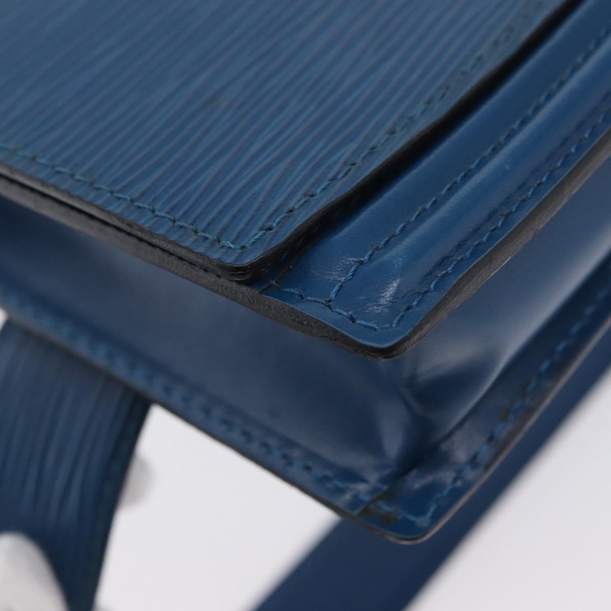 LOUIS VUITTON Epi Ceinture Tilsitt Pochette Pouch Blue M52605 LV Auth BA10893