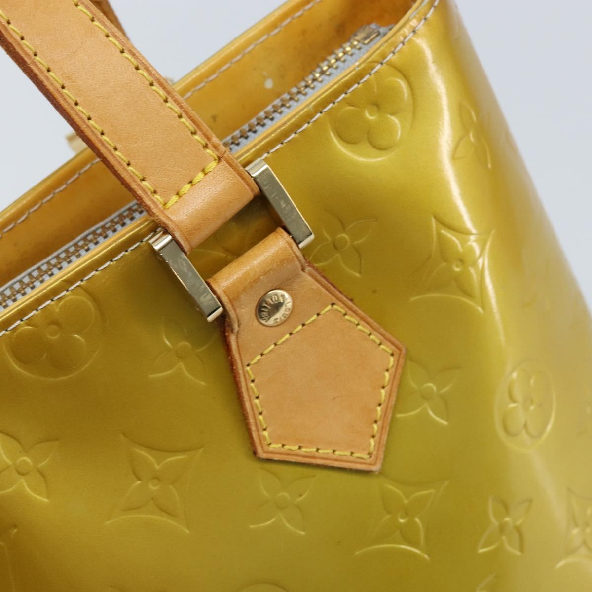 LOUIS VUITTON Monogram Vernis Houston Hand Bag Gris M91053 LV Auth BA10897