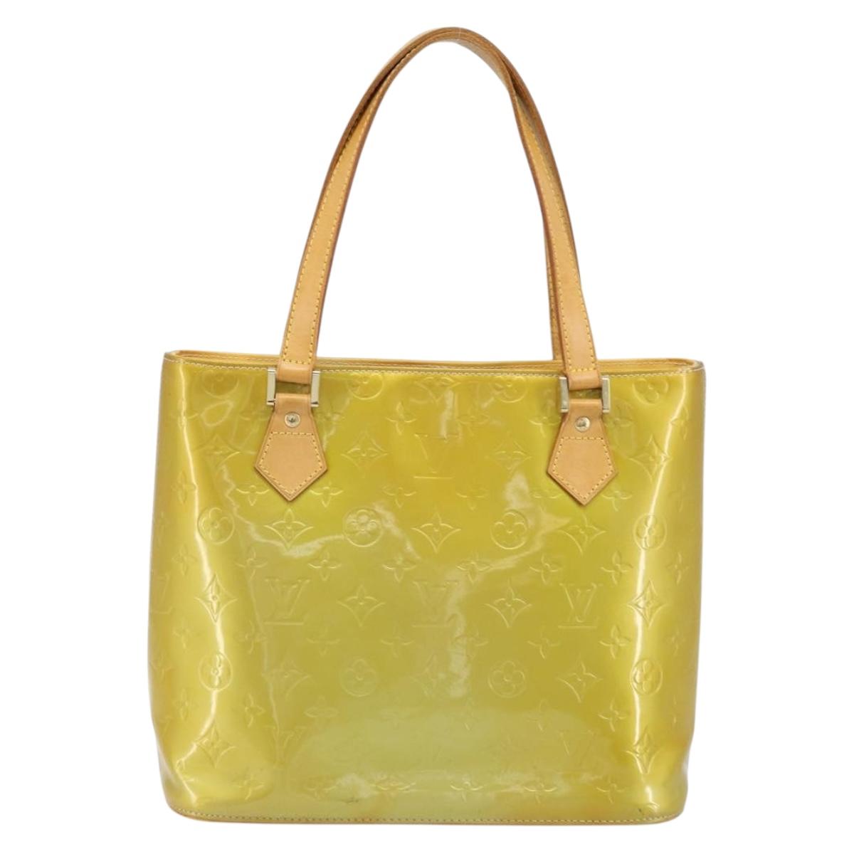 LOUIS VUITTON Monogram Vernis Houston Hand Bag Gris M91053 LV Auth BA10897