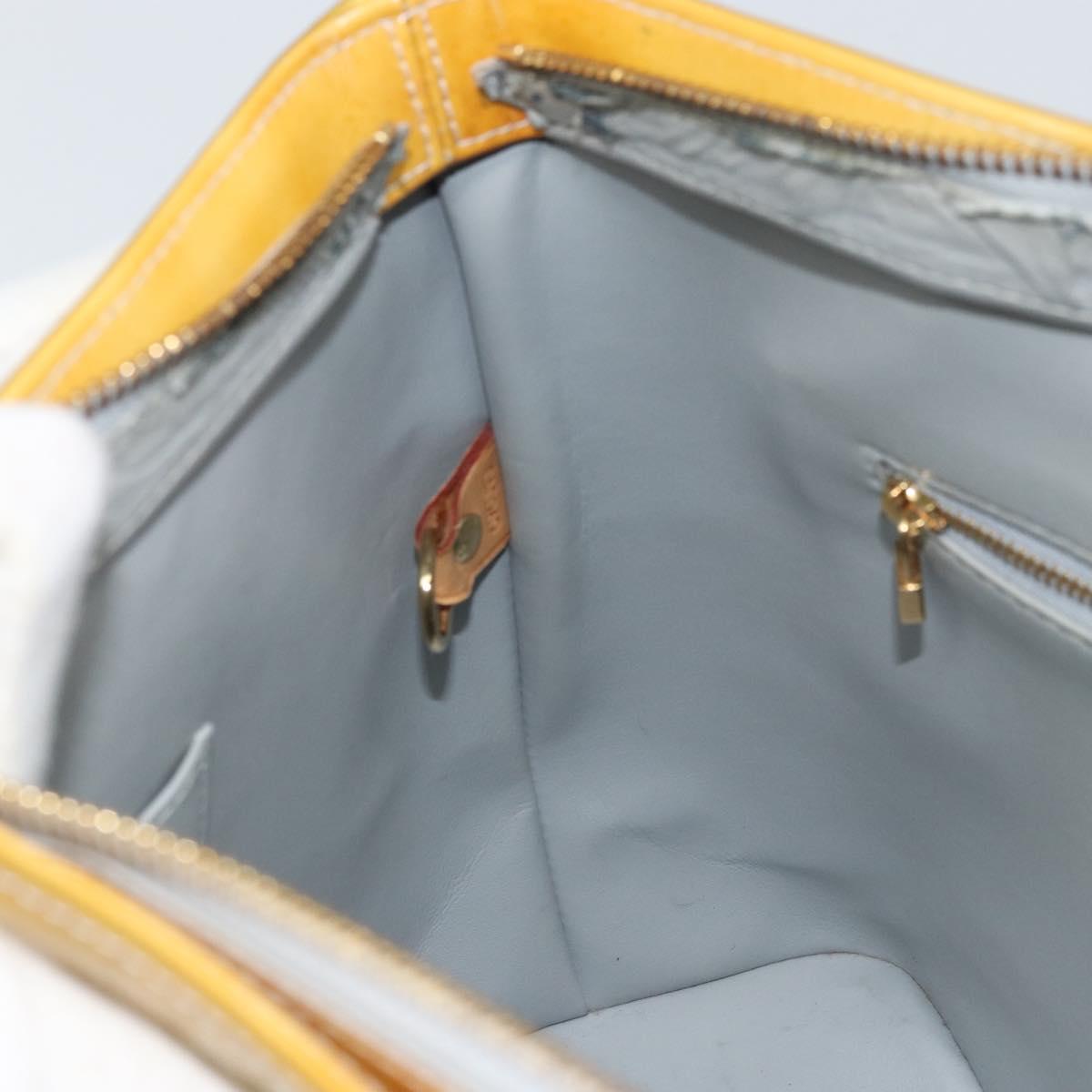 LOUIS VUITTON Monogram Vernis Houston Hand Bag Gris M91053 LV Auth BA10897