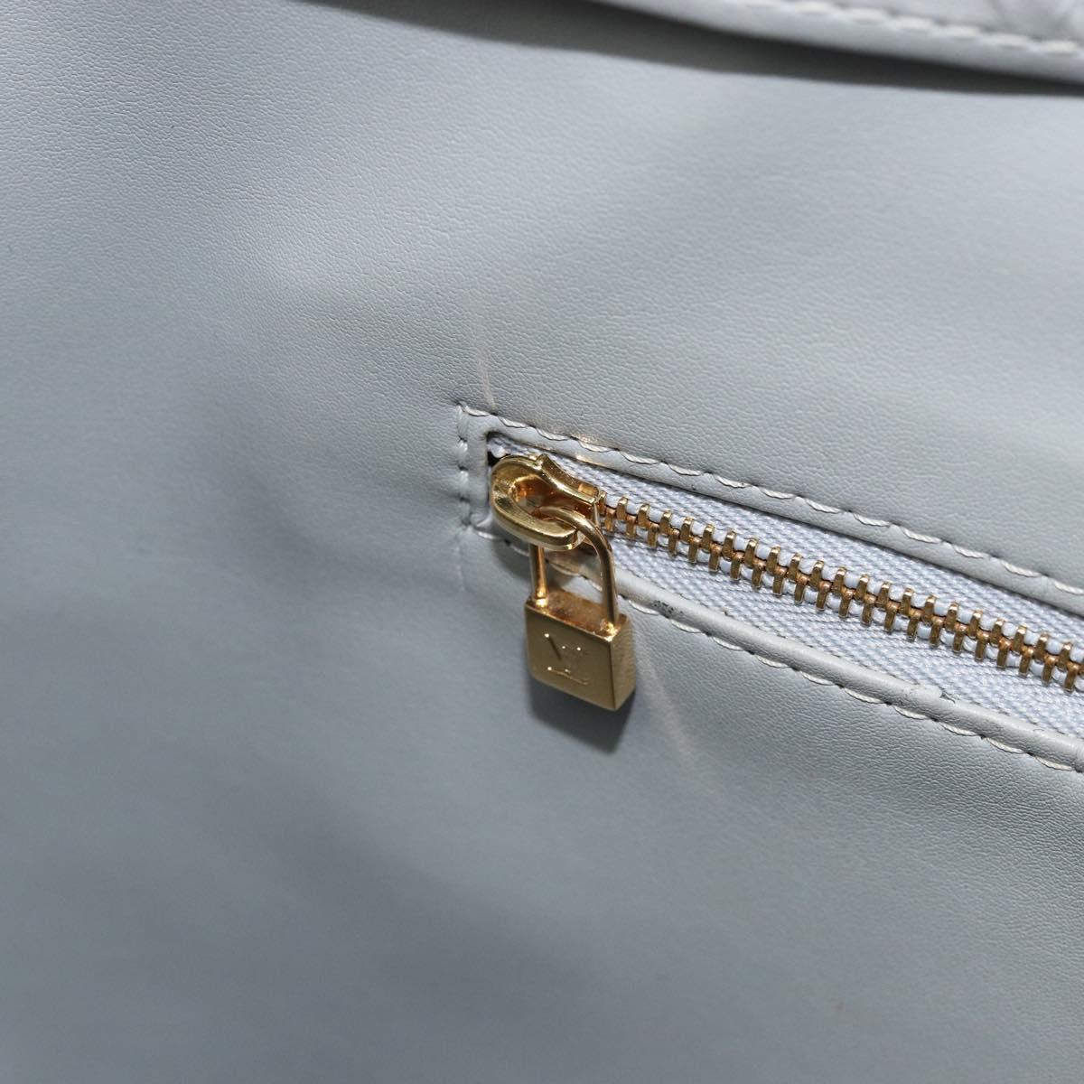 LOUIS VUITTON Monogram Vernis Houston Hand Bag Gris M91053 LV Auth BA10897