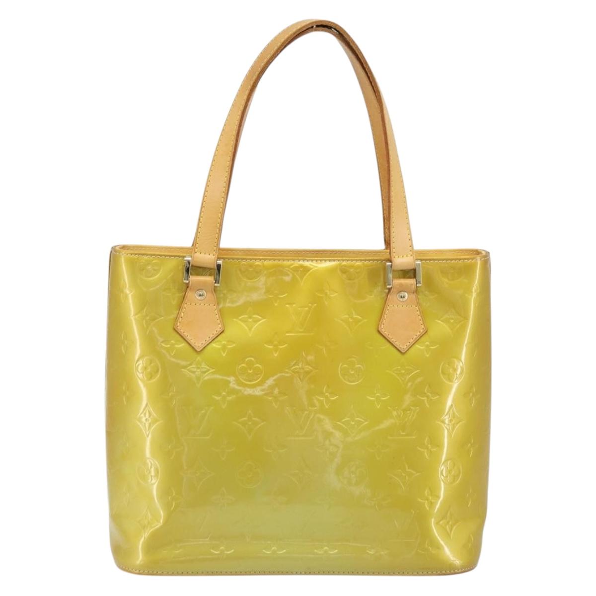 LOUIS VUITTON Monogram Vernis Houston Hand Bag Gris M91053 LV Auth BA10897