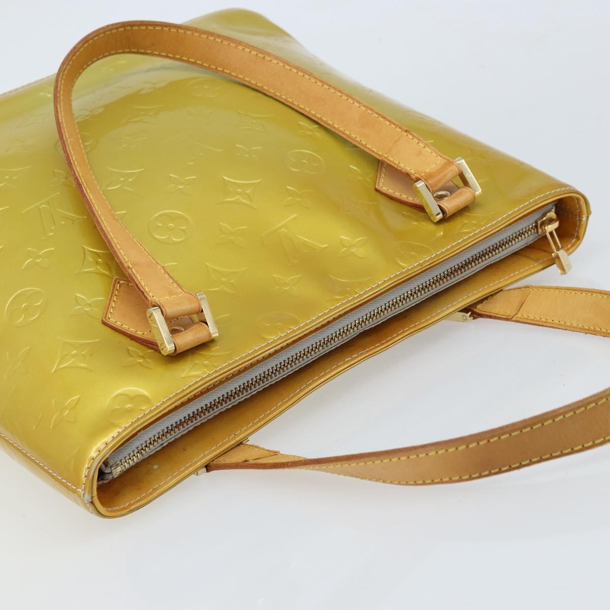 LOUIS VUITTON Monogram Vernis Houston Hand Bag Gris M91053 LV Auth BA10897