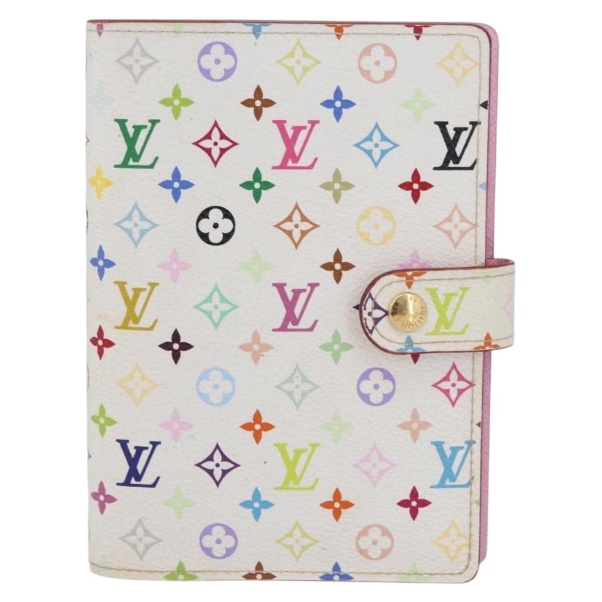 LOUIS VUITTON Multicolor Agenda PM Day Planner Cover White R21074 Auth BA10903V