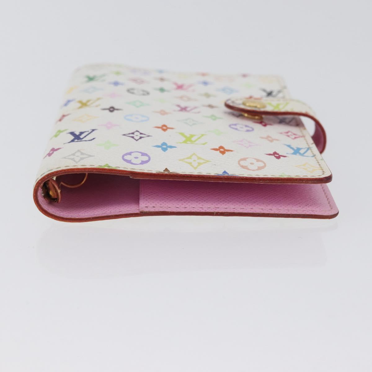 LOUIS VUITTON Multicolor Agenda PM Day Planner Cover White R21074 Auth BA10903V