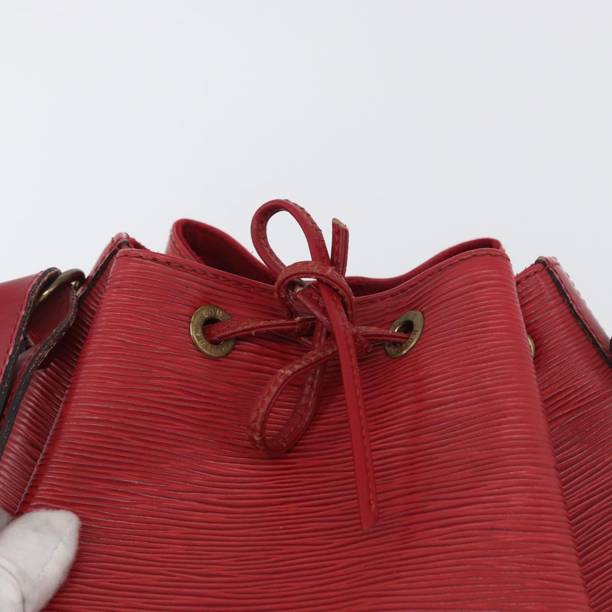 LOUIS VUITTON Epi Petit Noe Shoulder Bag Red M44107 LV Auth BA10912