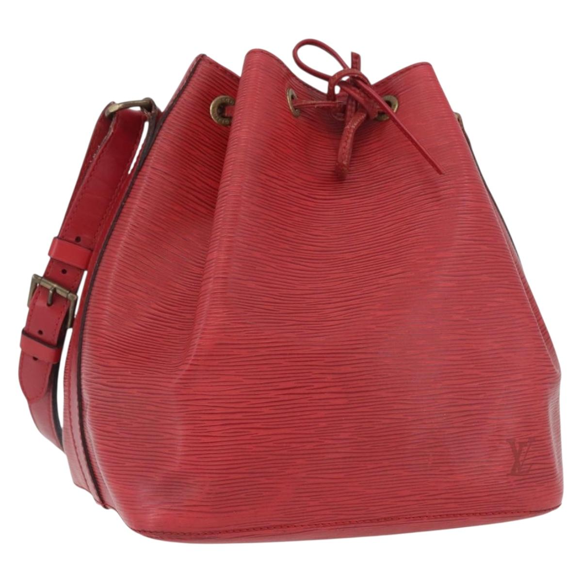 LOUIS VUITTON Epi Petit Noe Shoulder Bag Red M44107 LV Auth BA10912
