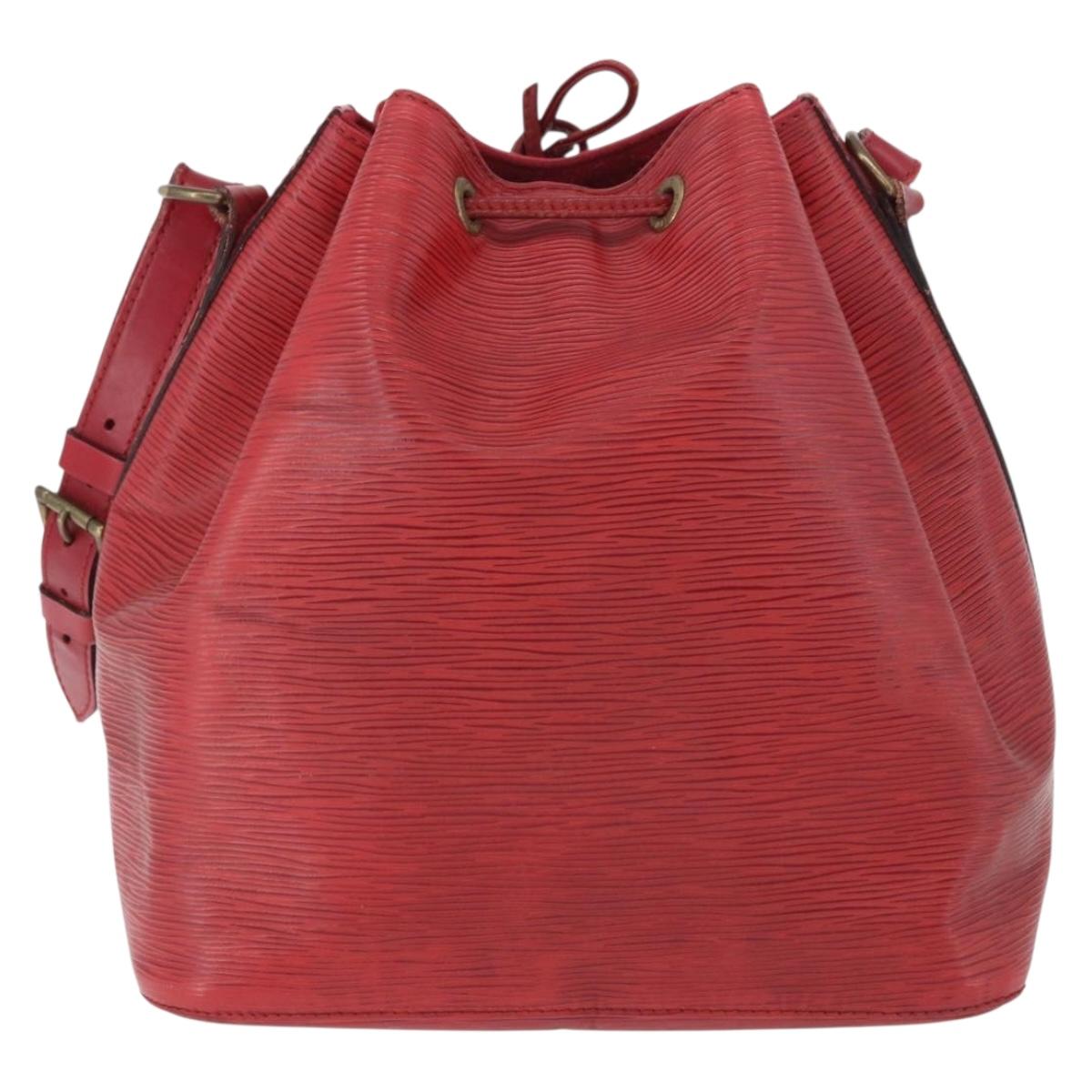 LOUIS VUITTON Epi Petit Noe Shoulder Bag Red M44107 LV Auth BA10912