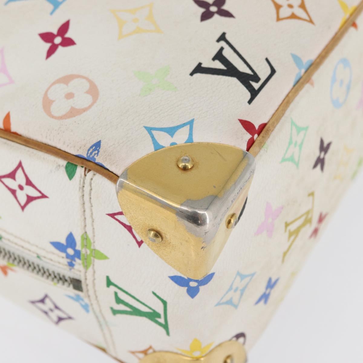 LOUIS VUITTON Monogram Multicolor Trouville Bag White M92663 LV Auth BA10914
