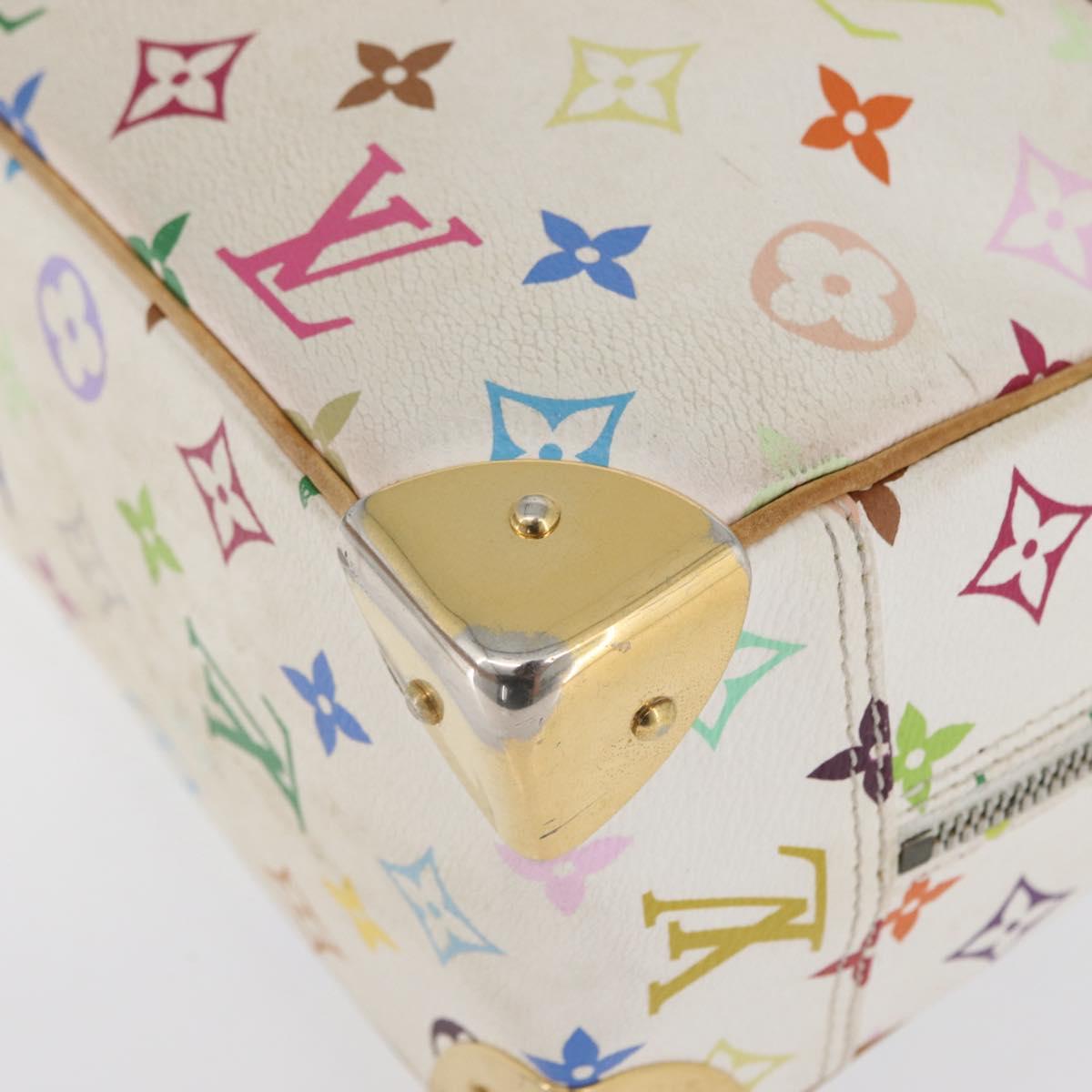 LOUIS VUITTON Monogram Multicolor Trouville Bag White M92663 LV Auth BA10914