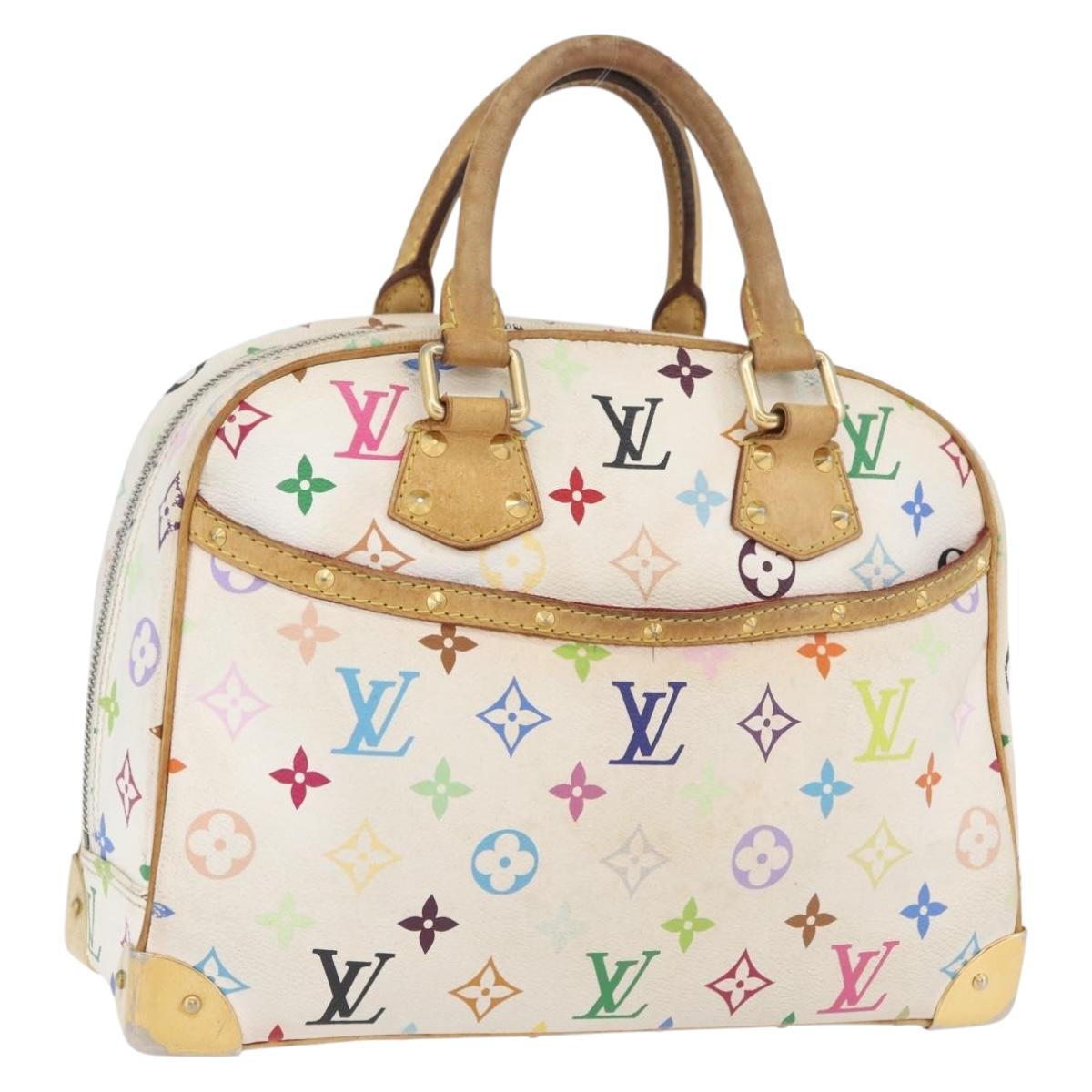 LOUIS VUITTON Monogram Multicolor Trouville Bag White M92663 LV Auth BA10914