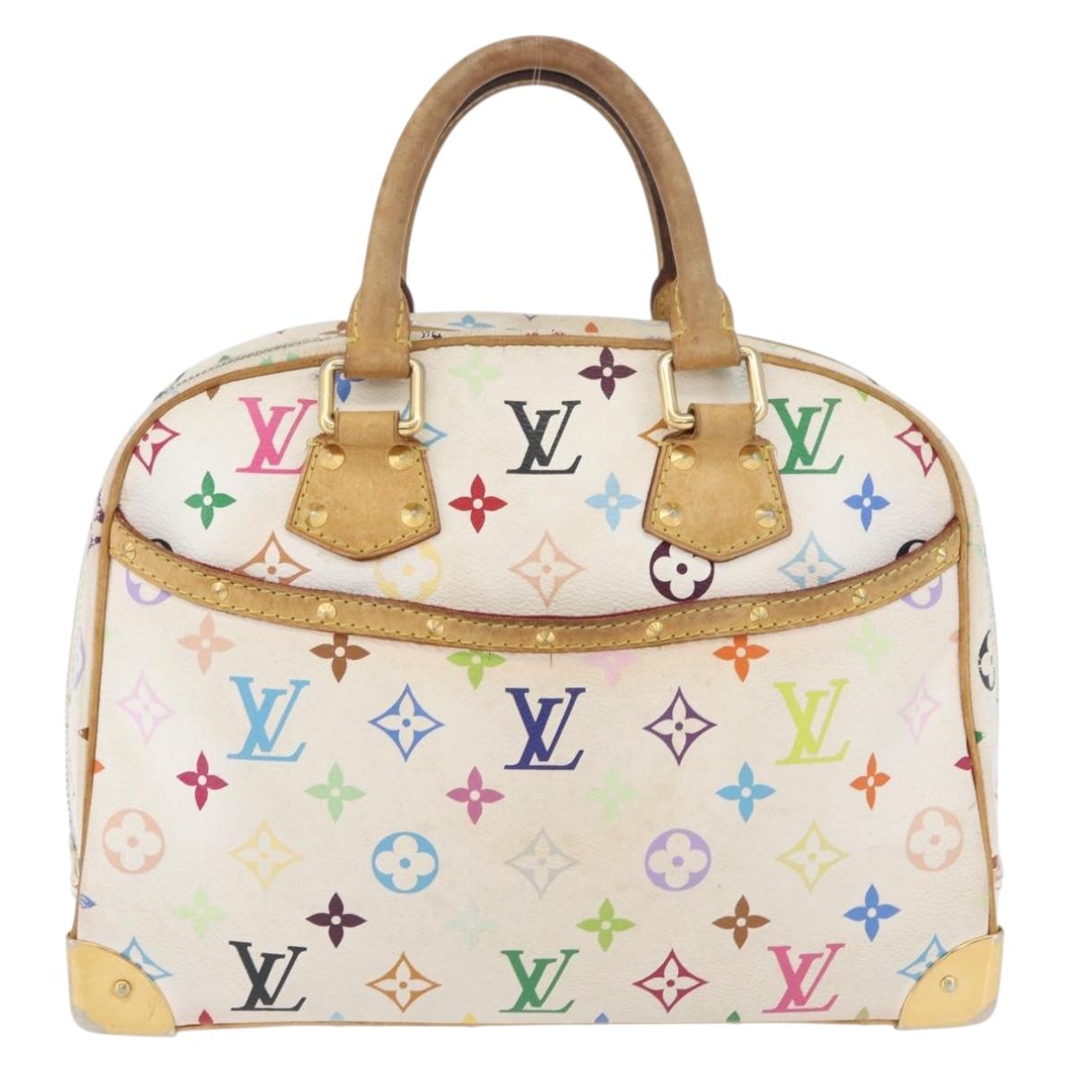 LOUIS VUITTON Monogram Multicolor Trouville Bag White M92663 LV Auth BA10914