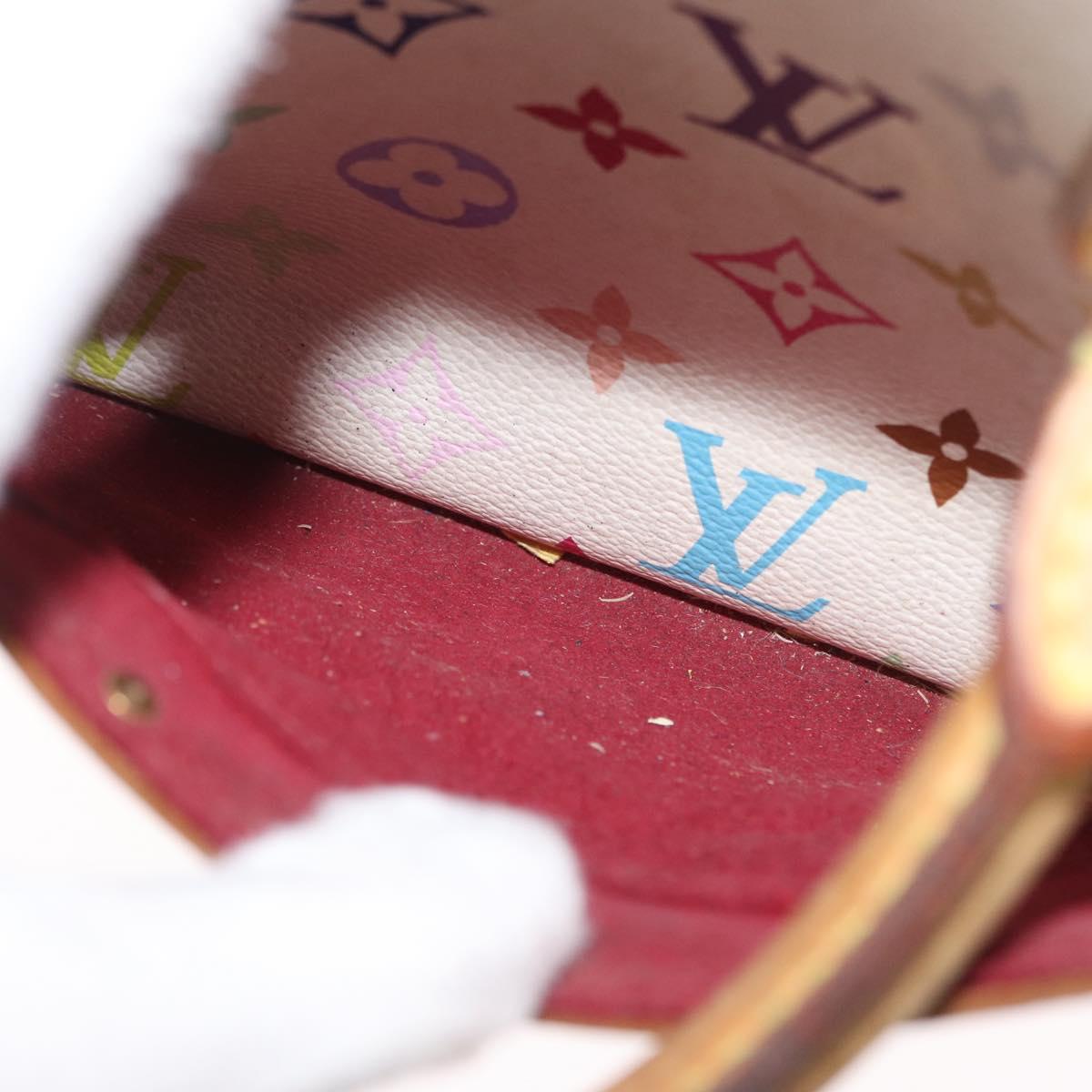 LOUIS VUITTON Monogram Multicolor Trouville Bag White M92663 LV Auth BA10914