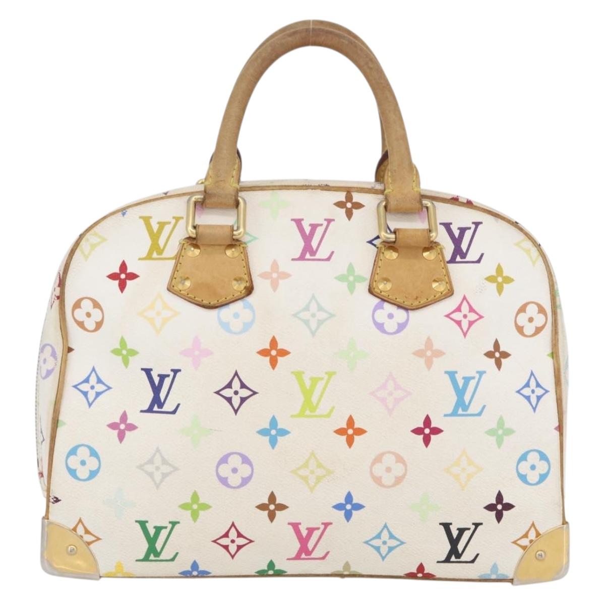 LOUIS VUITTON Monogram Multicolor Trouville Bag White M92663 LV Auth BA10914