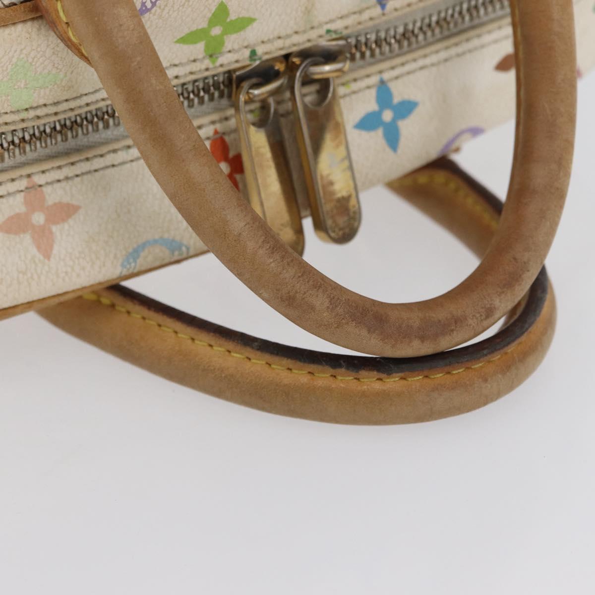 LOUIS VUITTON Monogram Multicolor Trouville Bag White M92663 LV Auth BA10914
