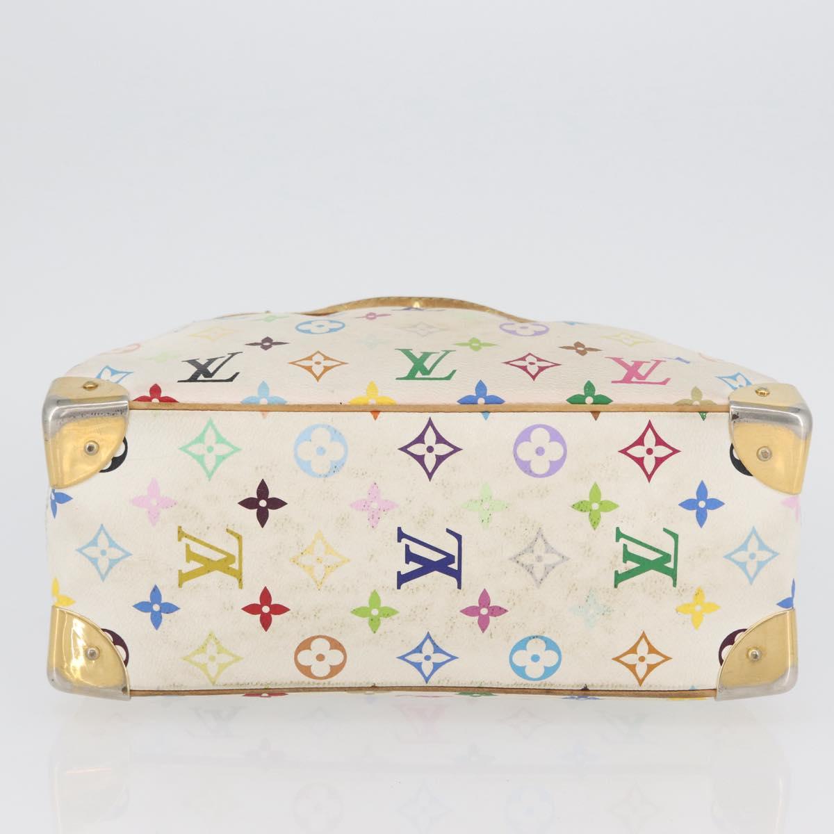LOUIS VUITTON Monogram Multicolor Trouville Bag White M92663 LV Auth BA10914