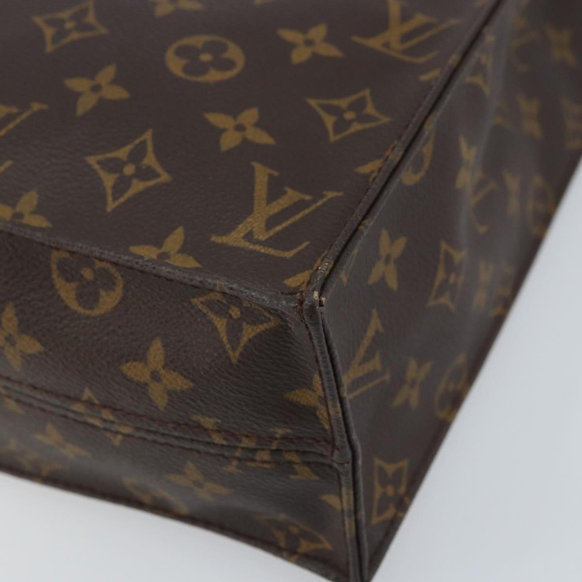 LOUIS VUITTON Monogram Sac Plat Hand Bag M51140 LV Auth BA10915