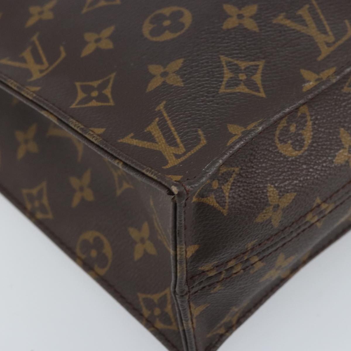 LOUIS VUITTON Monogram Sac Plat Hand Bag M51140 LV Auth BA10915