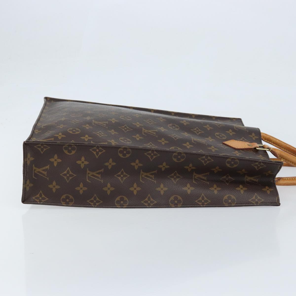 LOUIS VUITTON Monogram Sac Plat Hand Bag M51140 LV Auth BA10915
