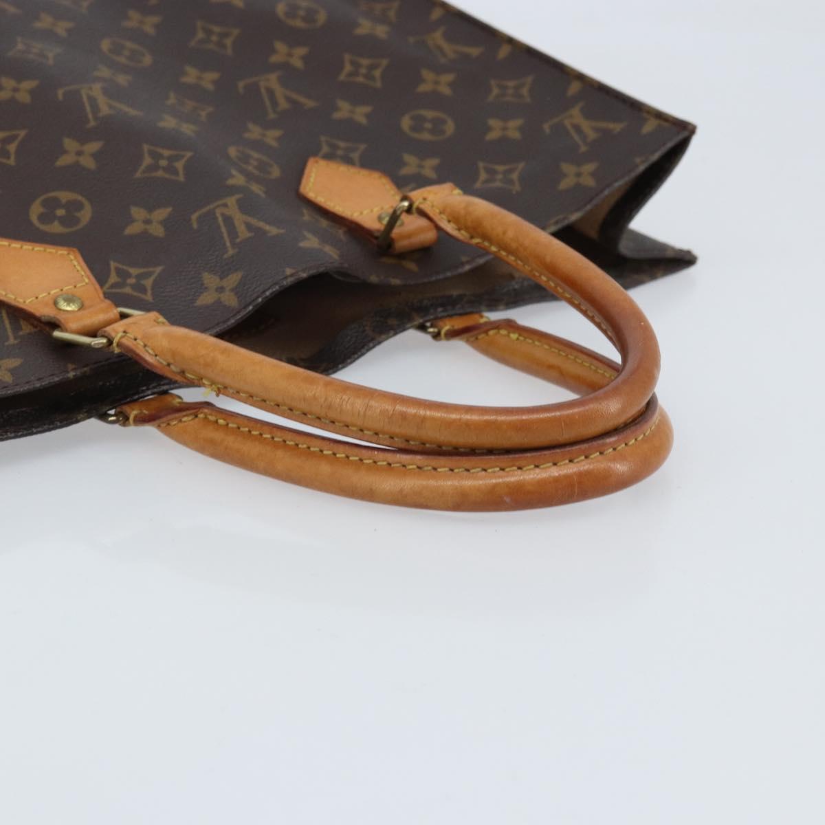 LOUIS VUITTON Monogram Sac Plat Hand Bag M51140 LV Auth BA10915