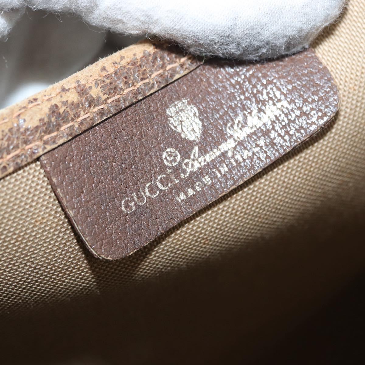 GUCCI GG Supreme Web Sherry Line Tote Bag PVC Beige 89 02 003 Auth BA10945