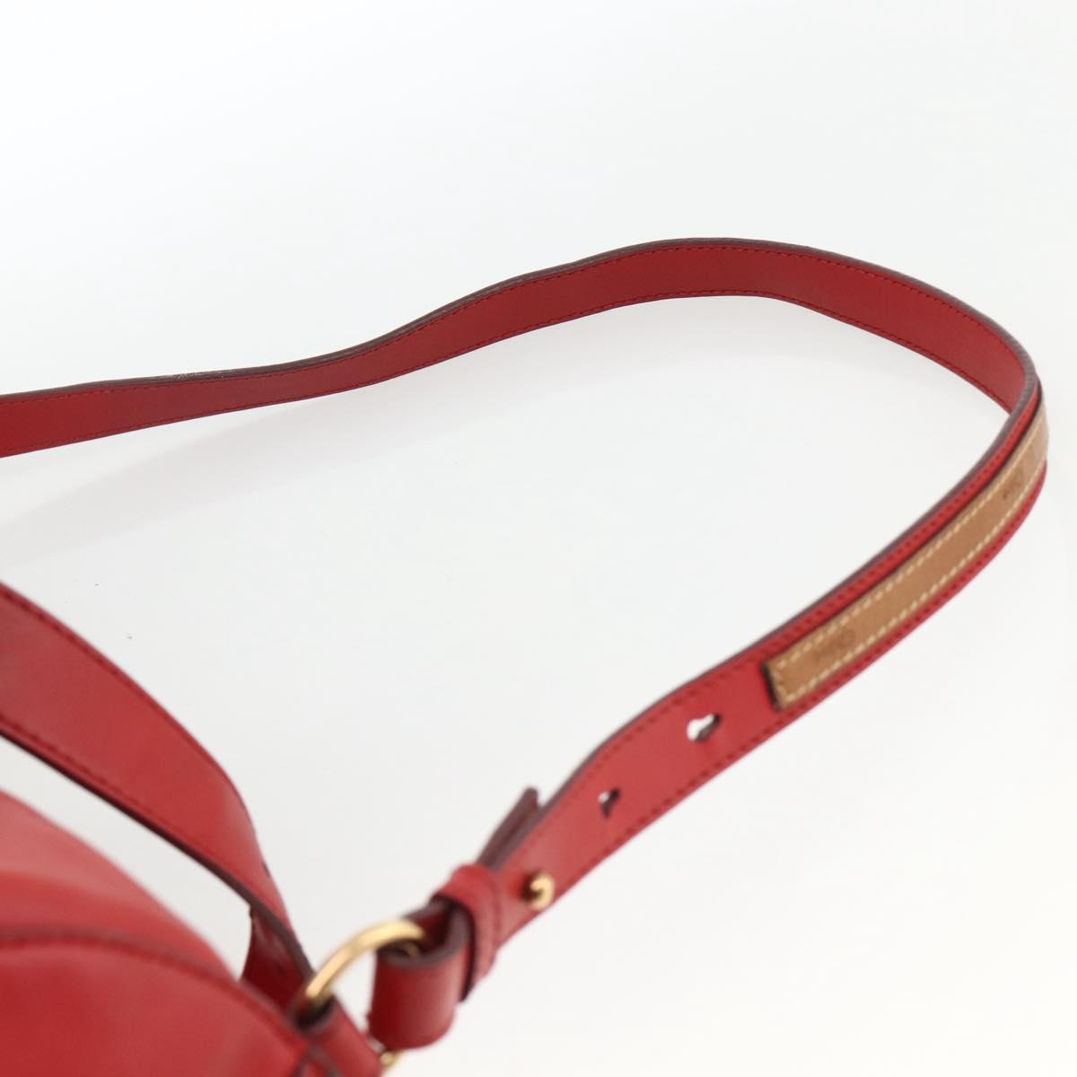 Chloe Tote Bag Leather 2way Red Gold Auth BA10946A