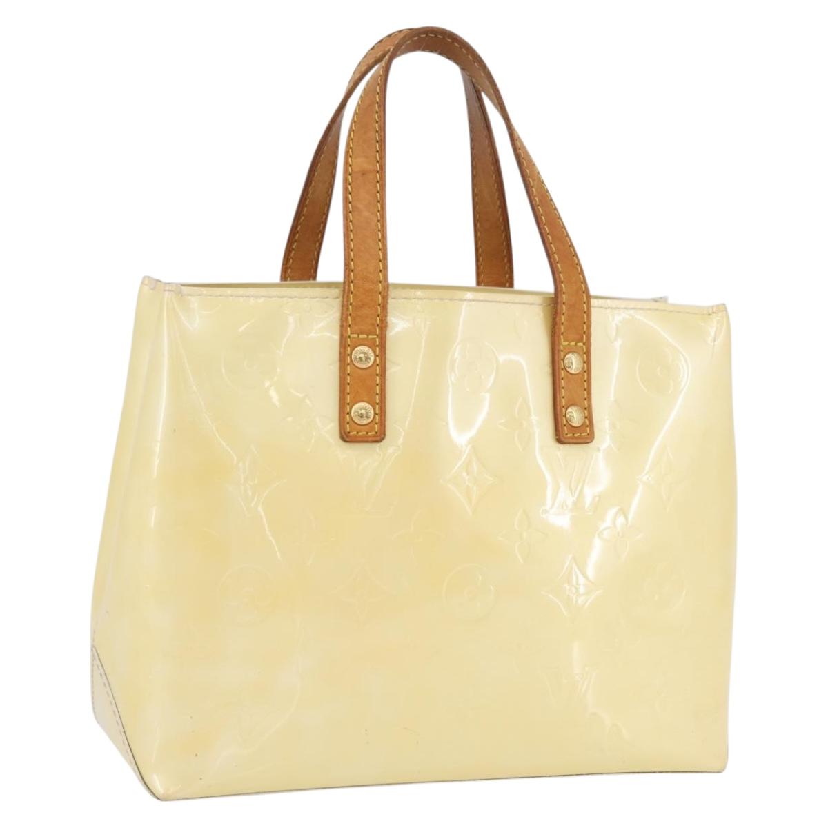 LOUIS VUITTON Monogram Vernis Reade PM Hand Bag Perle M91336 LV Auth BA10949