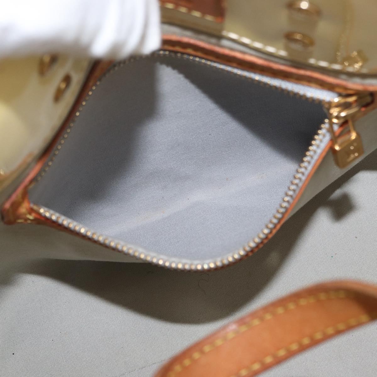 LOUIS VUITTON Monogram Vernis Reade PM Hand Bag Perle M91336 LV Auth BA10949