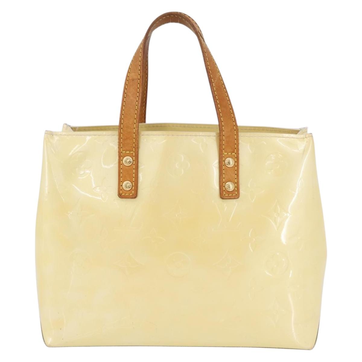 LOUIS VUITTON Monogram Vernis Reade PM Hand Bag Perle M91336 LV Auth BA10949
