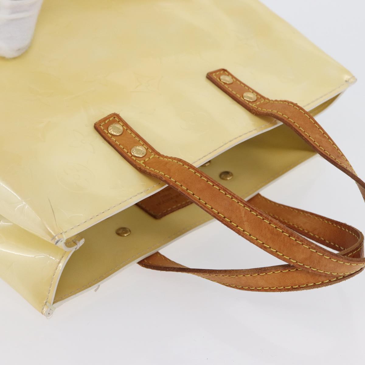 LOUIS VUITTON Monogram Vernis Reade PM Hand Bag Perle M91336 LV Auth BA10949
