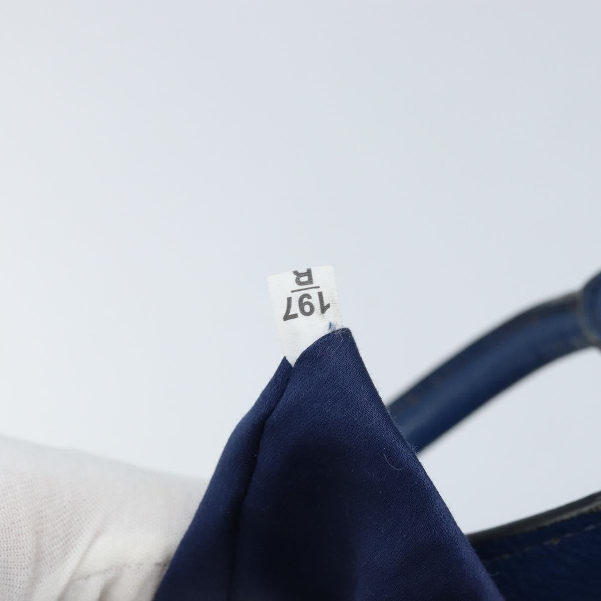 Miu Miu Hand Bag Leather 2way Blue Gold Auth BA10954A