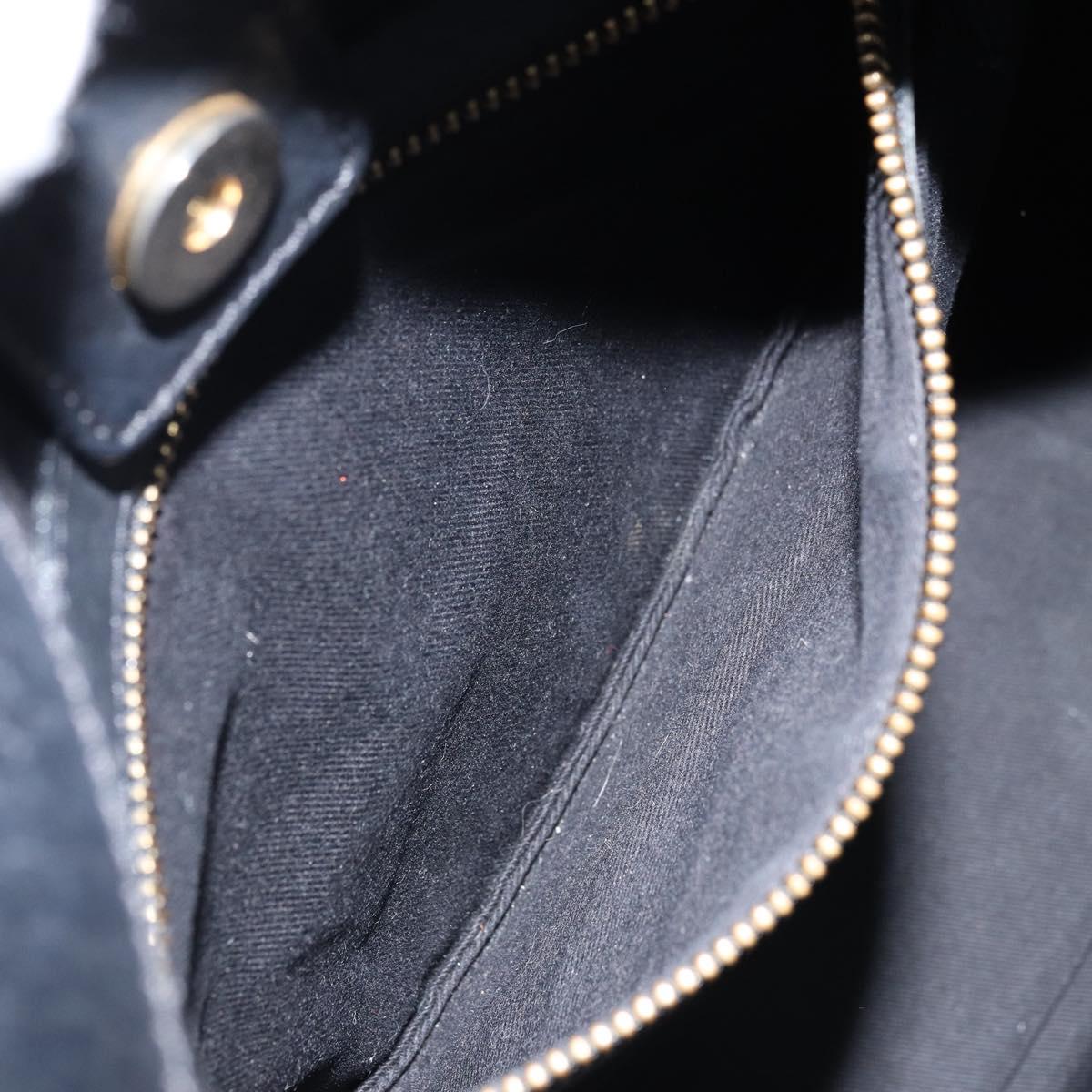 Chloe Sally Tote Bag Leather Black Gold Auth BA10963
