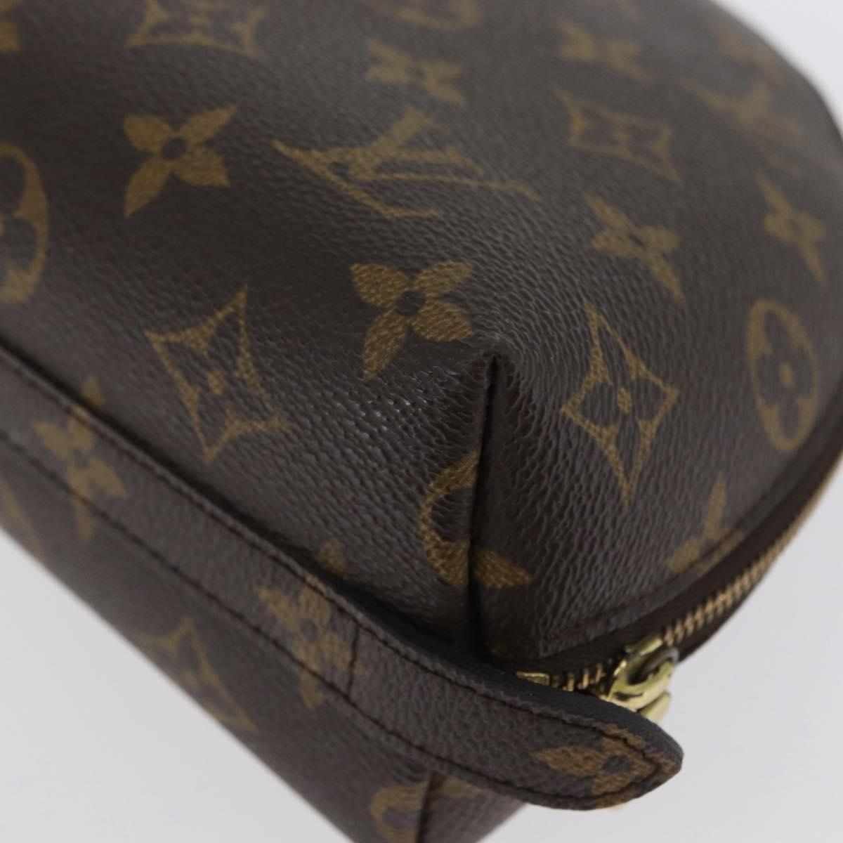 LOUIS VUITTON Monogram Trousse Demi Ronde Cosmetic Pouch M47520 LV Auth BA10964