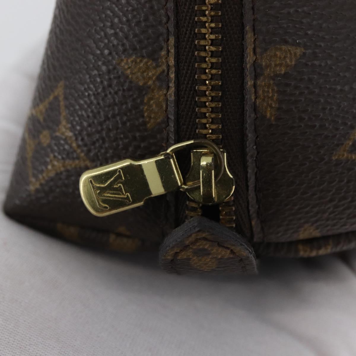 LOUIS VUITTON Monogram Trousse Demi Ronde Cosmetic Pouch M47520 LV Auth BA10964