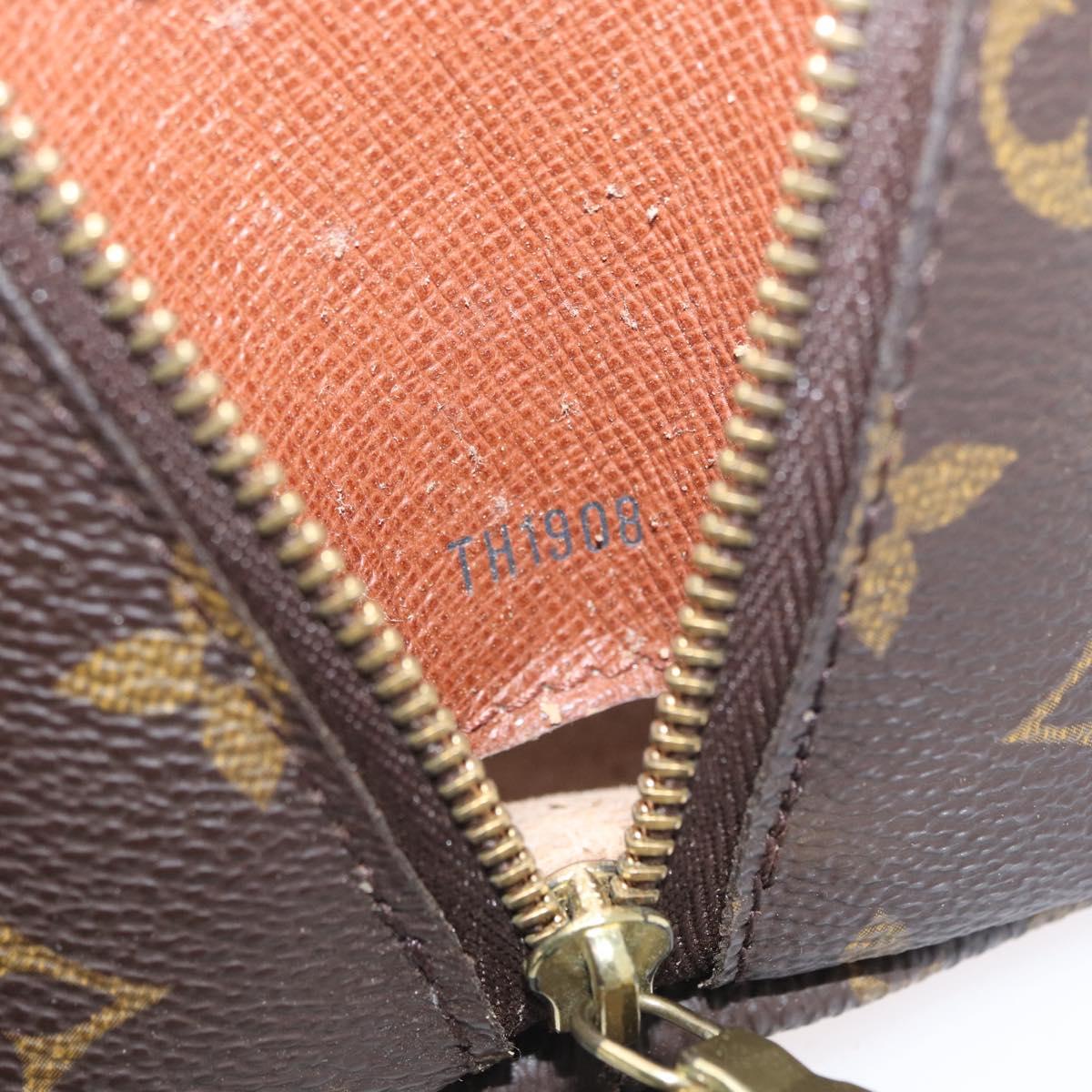 LOUIS VUITTON Monogram Trousse Demi Ronde Cosmetic Pouch M47520 LV Auth BA10964