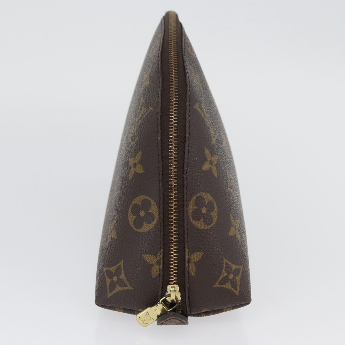 LOUIS VUITTON Monogram Trousse Demi Ronde Cosmetic Pouch M47520 LV Auth BA10964