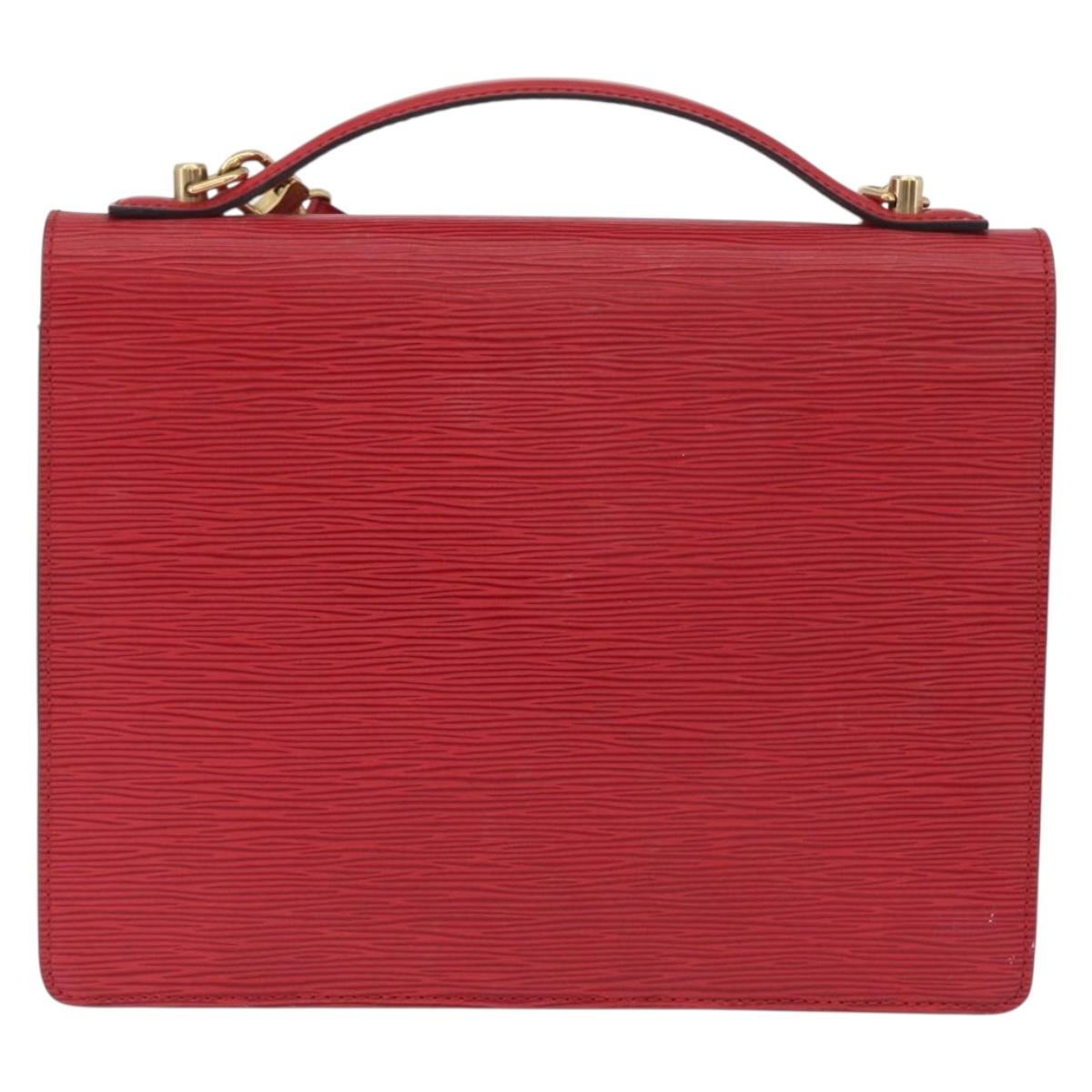 LOUIS VUITTON Epi Monceau 28 Hand Bag Red M40783 LV Auth BA10966