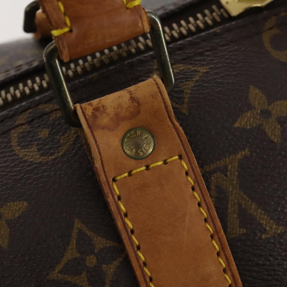 LOUIS VUITTON Monogram Keepall Bandouliere 45 Boston Bag M41418 LV Auth BA10975