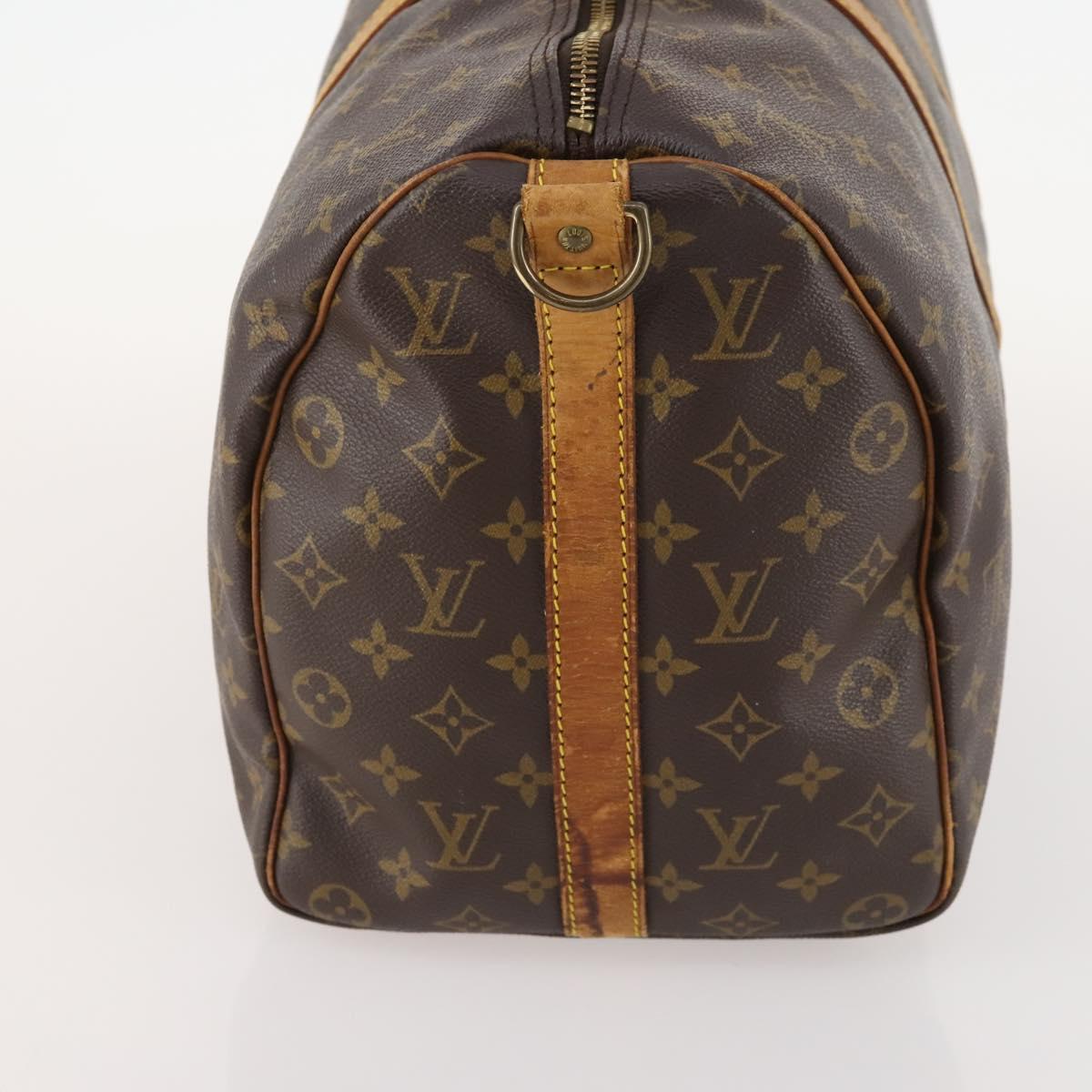 LOUIS VUITTON Monogram Keepall Bandouliere 45 Boston Bag M41418 LV Auth BA10975