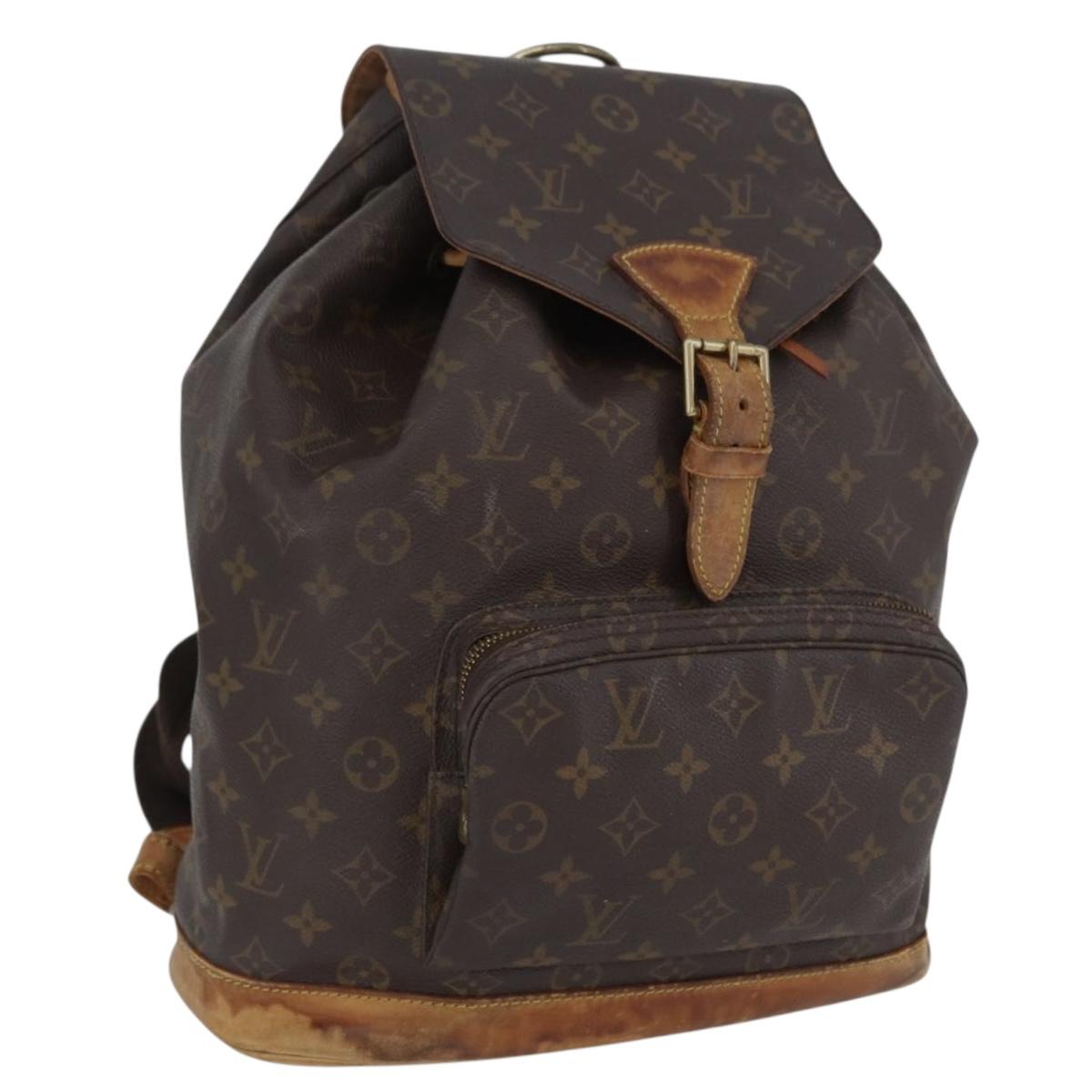 LOUIS VUITTON Monogram Montsouris GM Backpack M51135 LV Auth BA10978