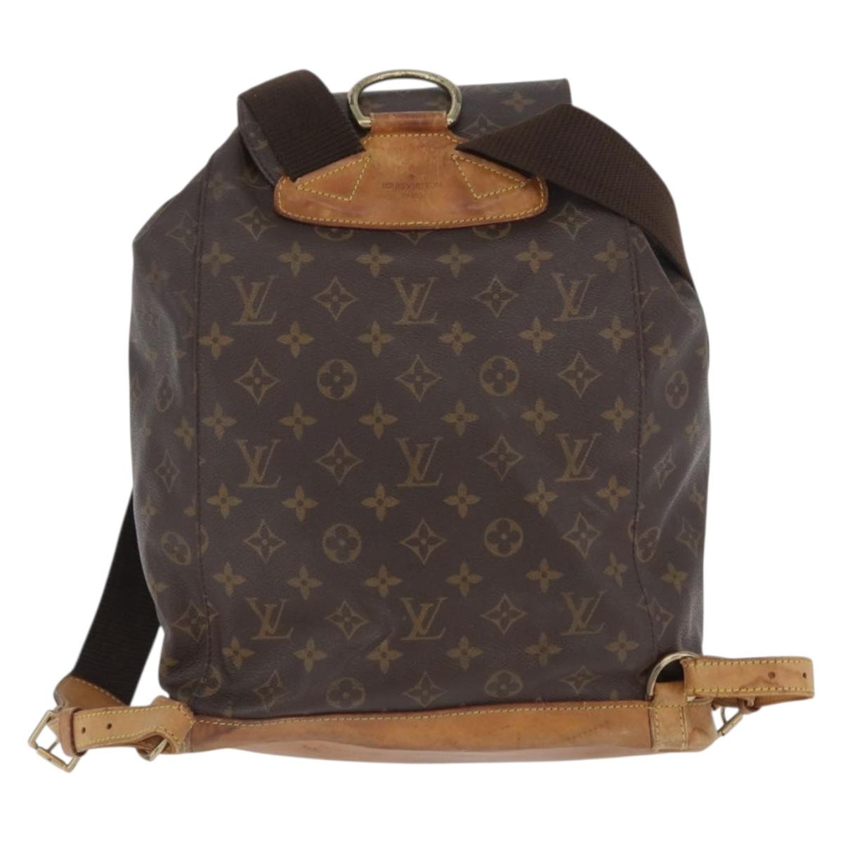 LOUIS VUITTON Monogram Montsouris GM Backpack M51135 LV Auth BA10978