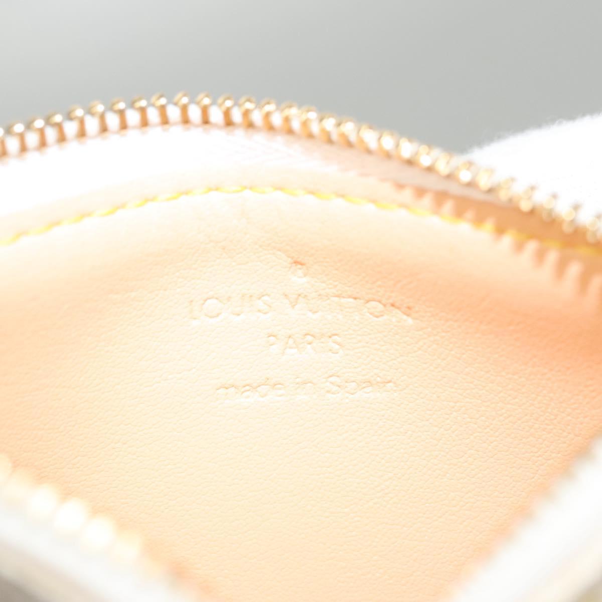 LOUIS VUITTON Monogram Multicolor Pochette Cles Purse White M92655 Auth BA1097AM