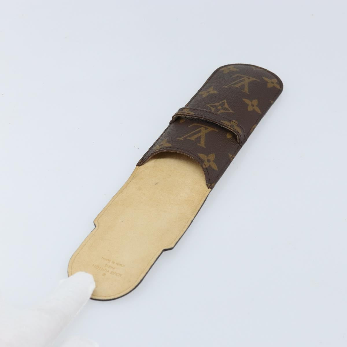 LOUIS VUITTON Monogram Etui Stilo Pen Case M62990 LV Auth BA10981