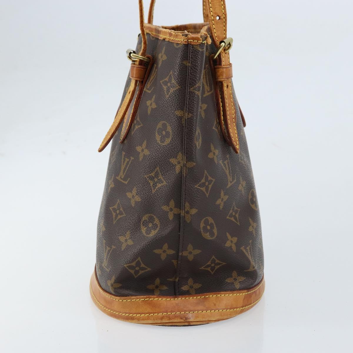 LOUIS VUITTON Monogram Bucket PM Shoulder Bag M42238 LV Auth BA11001