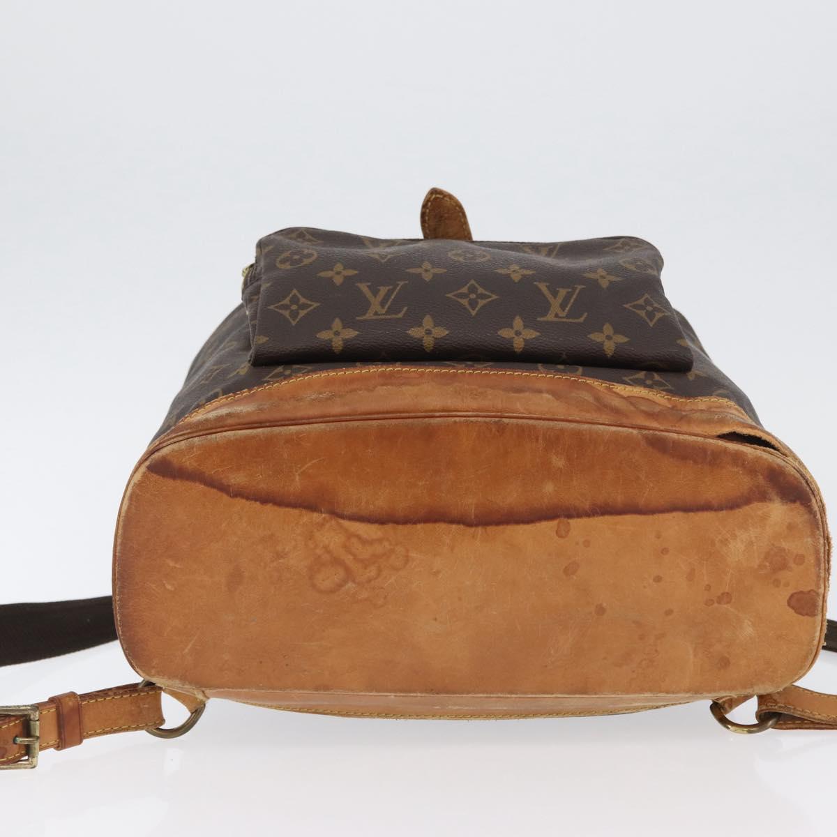 LOUIS VUITTON Monogram Montsouris GM Backpack M51135 LV Auth BA11002