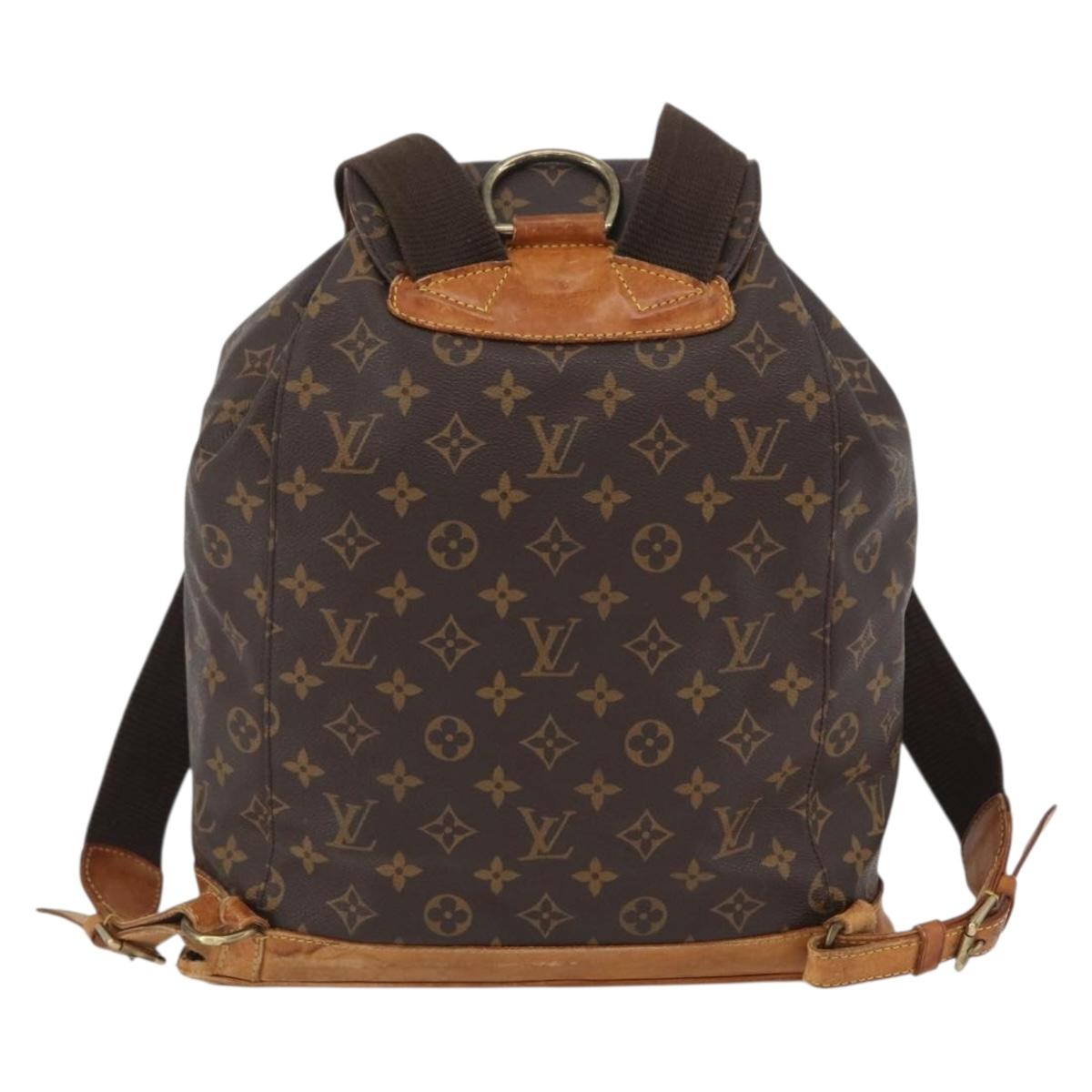LOUIS VUITTON Monogram Montsouris GM Backpack M51135 LV Auth BA11002