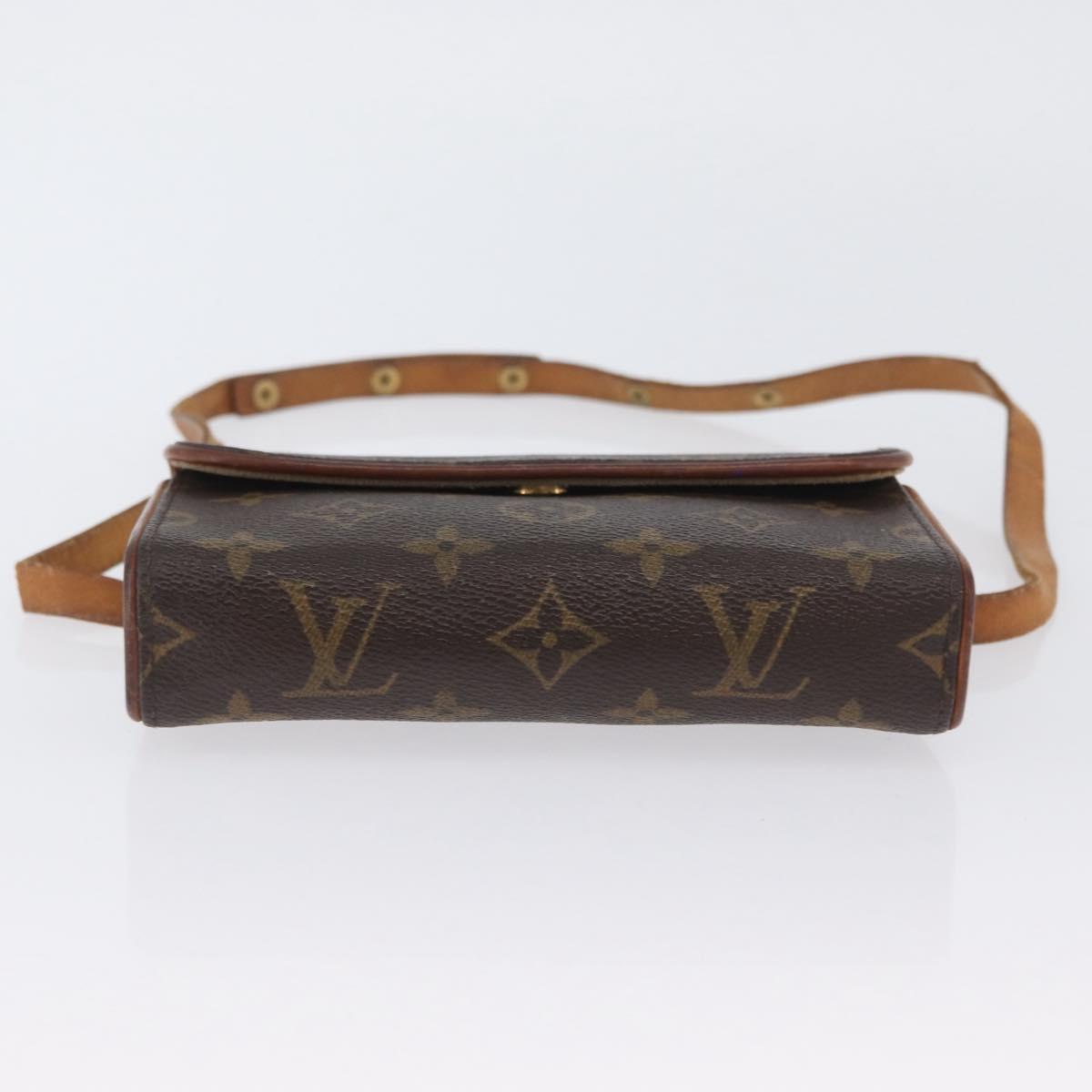 LOUIS VUITTON Monogram Pochette Florentine Waist bag M51855 LV Auth BA11005