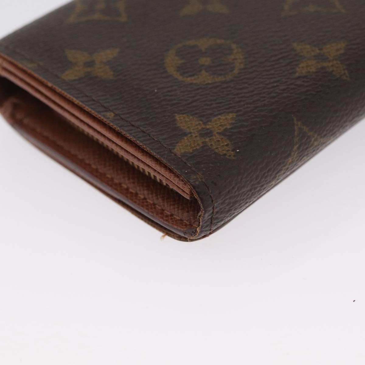 LOUIS VUITTON Monogram Porte Monnaie Billets Tresor Wallet M61730 Auth BA11009